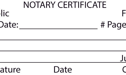 Notarial Certificate Stamp - Custom
