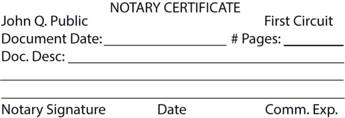 Notarial Certificate Stamp - Custom - Image 2